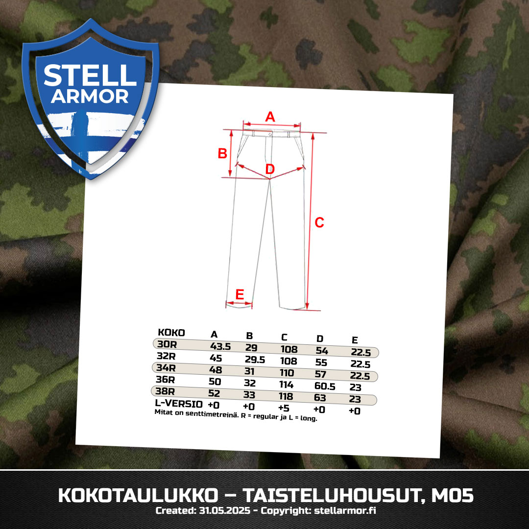 Taisteluhousut, M05, 34R